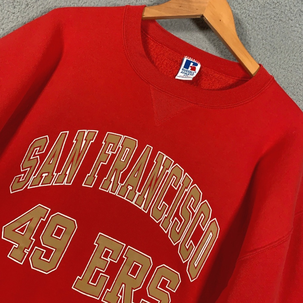 Vintage 1994 San Francisco 49ers Sweatshirt Mens XXL 2XL Red NFL Russell VTG 90s
